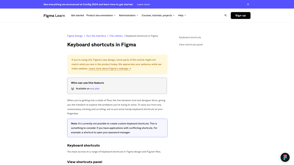 Keyboard shortcuts in Figma – Figma Learn - Help Center