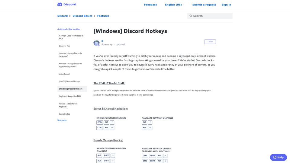 [Windows] Discord Hotkeys – Discord